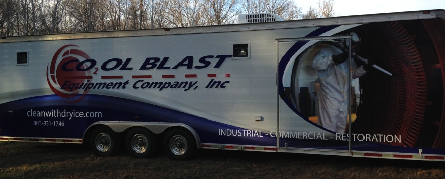 clean with dry ice graphic trailer